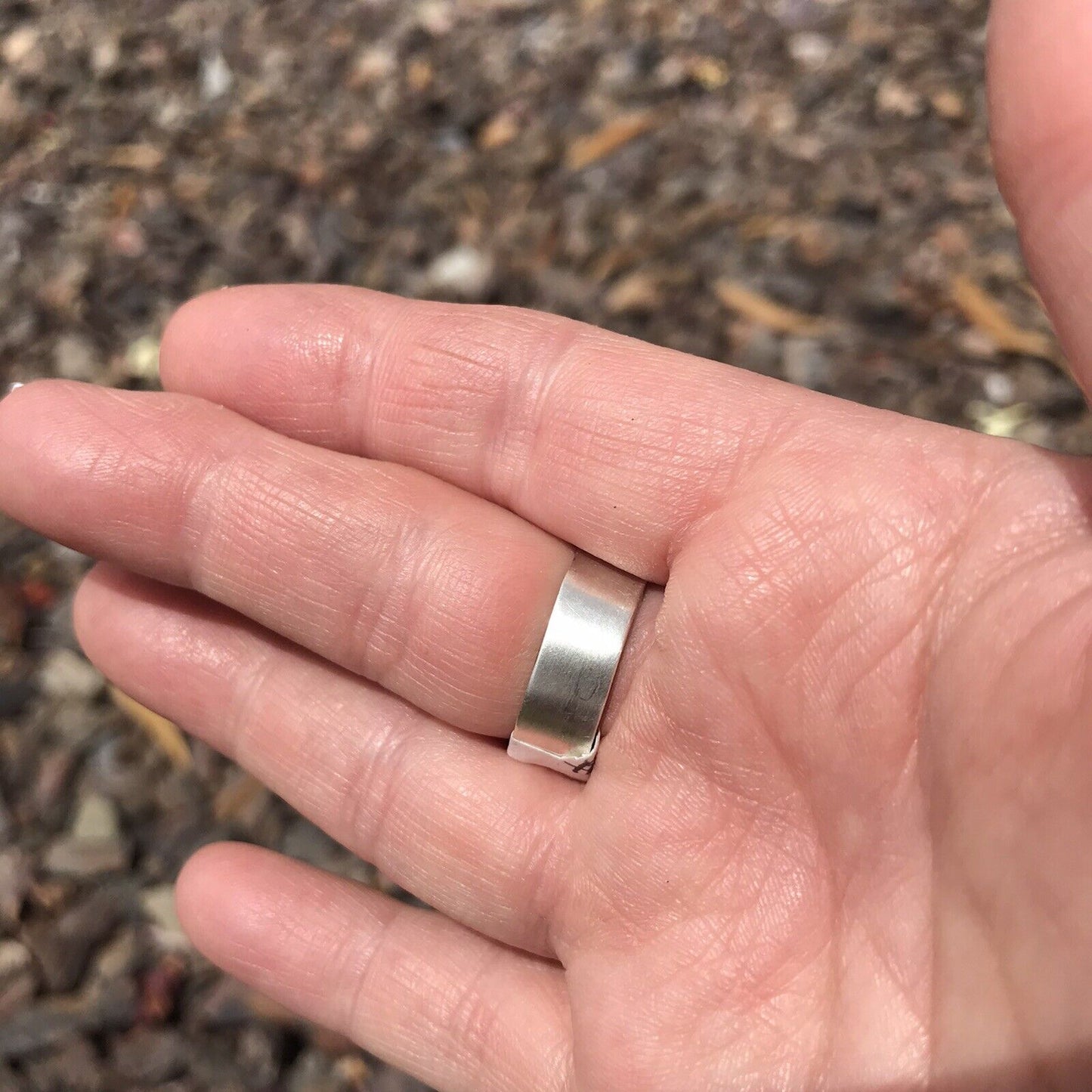 Navajo Sterling Silver Orange Spiny Oyster 5 Stone Ring