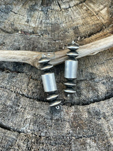 Load image into Gallery viewer, Navajo Sterling Silver Tube Disc Dangle Handmade Earrings