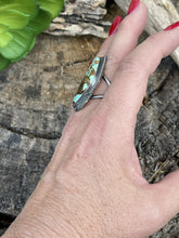 Load image into Gallery viewer, Navajo Sterling Silver Number 8 Turquoise Statement Ring Size 6.5