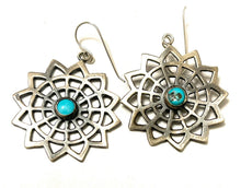 Load image into Gallery viewer, Navajo Sterling Silver Turquoise Dangle Earrings