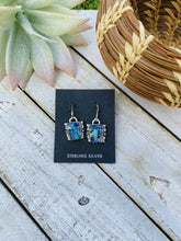 Load image into Gallery viewer, Navajo Natural Opal And Sterling Silver Inlay Dangle Earrings