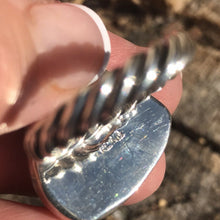 Load image into Gallery viewer, Navajo Royston Turquoise &amp; Sterling Silver Rope Style  Ring Size 6