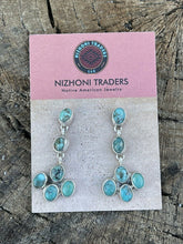 Load image into Gallery viewer, Beautiful Navajo Sterling Silver Royston Turquoise Dangle Earrings