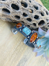 Load image into Gallery viewer, Navajo Sterling Silver Multi Stone Cuff