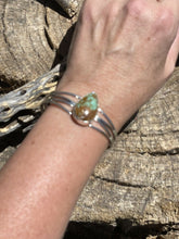 Load image into Gallery viewer, Navajo Royston Turquoise Tear Drop Sterling Silver Cuff Bracelet