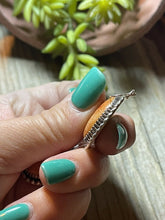 Load image into Gallery viewer, Beautiful Navajo Sterling Silver Apple Coral Oval Dangle Earrings