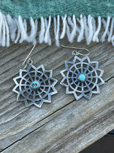 Load image into Gallery viewer, Navajo Sterling Silver Turquoise Dangle Earrings