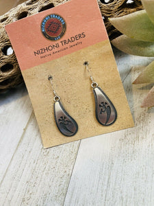 Hopi Sterling Silver Kokopelli Dangle Earrings