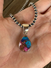 Load image into Gallery viewer, Navajo Pink Dream Mohave &amp; Sterling Silver Handmade Pendant