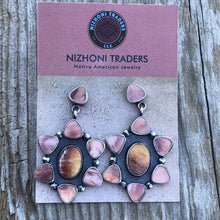 Load image into Gallery viewer, Navajo Spiny &amp; Sterling Silver Dangle Earrings Artist T. Benally
