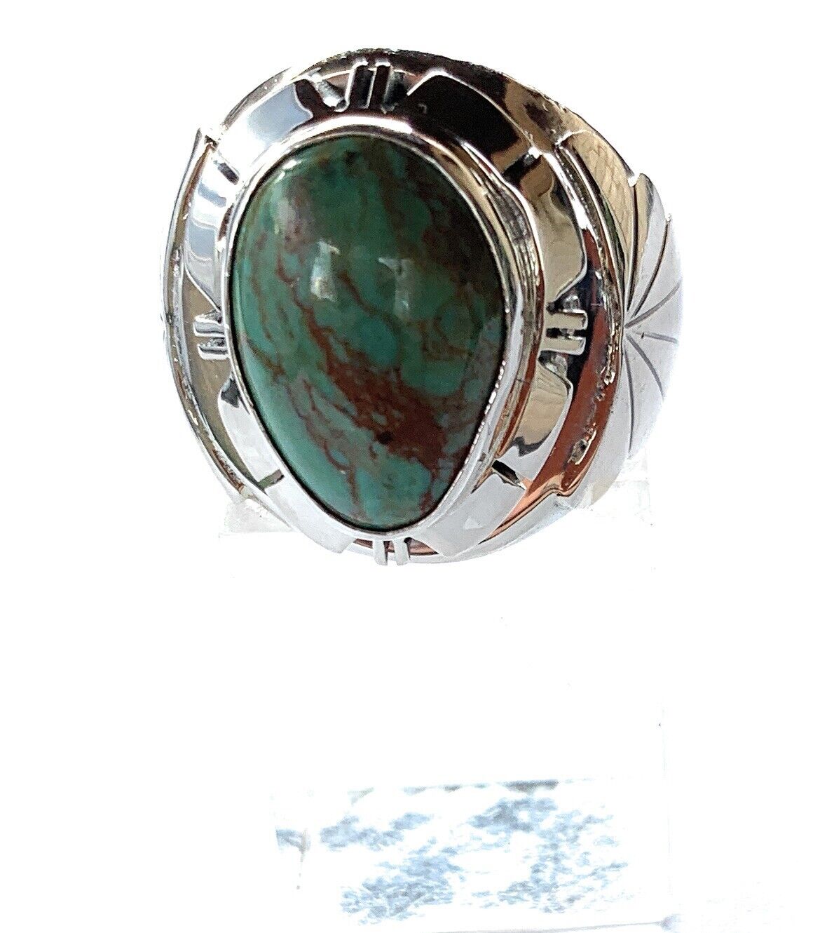 Navajo Royston Turquoise & Sterling Silver Men’s Ring