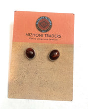 Load image into Gallery viewer, Vintage Old Pawn Navajo Labradorite &amp; Sterling Silver Stud Earrings