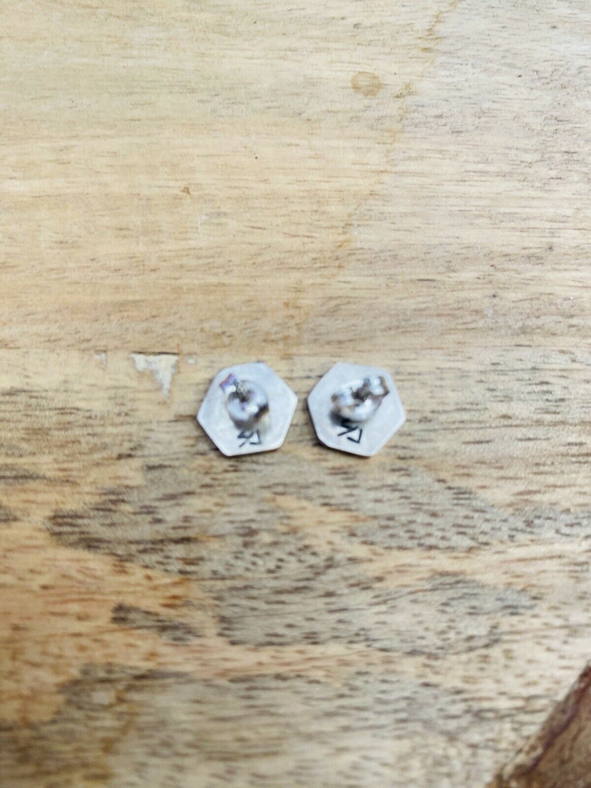 Hopi Overlaid Sterling Silver Moon Stud Earrings