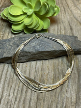 Load image into Gallery viewer, Navajo Delicate Sterling Liquid Silver Two Tone Bracelet