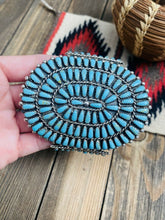 Load image into Gallery viewer, Navajo Old Pawn Vintage Turquoise &amp; Sterling Silver Cluster Cuff Bracelet