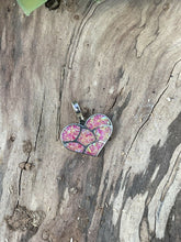 Load image into Gallery viewer, Zuni Iridescent Pink Opal &amp; Sterling Silver Heart Pendant