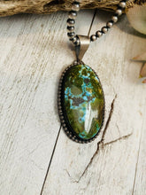 Load image into Gallery viewer, Navajo Sterling Silver &amp; Sonoran Mountain Turquoise Pendant