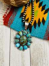 Load image into Gallery viewer, Navajo Sterling Silver &amp; Kingman Web Turquoise Pendant By Kathleen Chavez