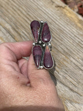 Load image into Gallery viewer, Navajo Purple Spiny &amp; Sterling Silver Ring Size 6