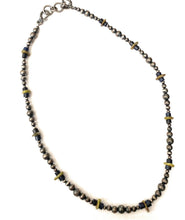 Load image into Gallery viewer, Navajo Lapis, Gaspeite And Sterling Silver Navajo Pearl Beaded Necklace
