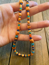Load image into Gallery viewer, Navajo Sterling Silver &amp; Multi Stone Beaded Necklace