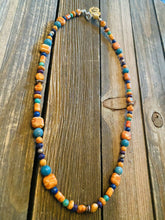 Load image into Gallery viewer, Navajo Sterling Silver &amp; Multi Stone Beaded Necklace