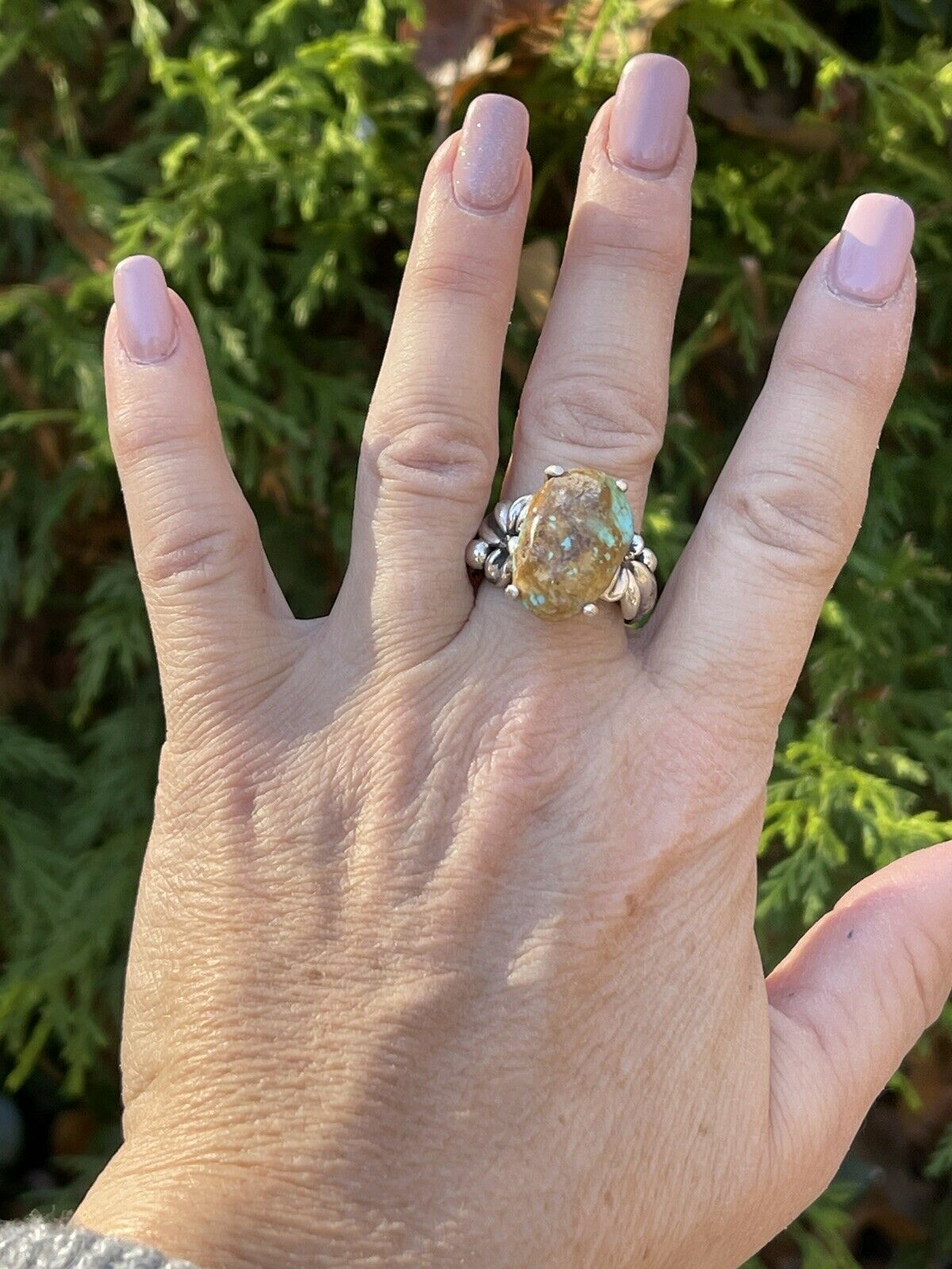 Navajo Sterling Silver Royston Turquoise Amazing Ring Size 6