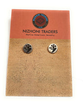 Load image into Gallery viewer, Hopi Overlaid Sterling Silver Kokopelli Stud Earrings
