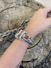 Load image into Gallery viewer, Stunning Navajo Sterling Purple Spiny Cuff Bracelet