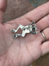 Load image into Gallery viewer, Navajo Sterling Silver Multi Stone Leap Frog Pendant Pin Signed