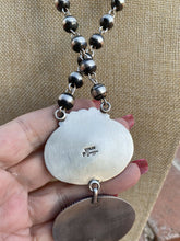 Load image into Gallery viewer, Patrick Yazzie Navajo Sterling Silver &amp; Lapis Drop Necklace