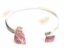 Load image into Gallery viewer, Navajo Floating Spiny Oyster Sterling Silver  Cuff Bracelet Stamped
