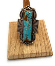 Load image into Gallery viewer, Navajo Royston Turquoise &amp; Sterling Silver Ring Size 8.5
