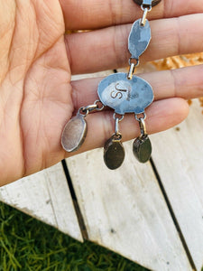 Navajo Royston Turquoise & Sterling Silver Dangle Earrings