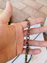 Load image into Gallery viewer, Navajo Lapis, Gaspeite And Sterling Silver Navajo Pearl Beaded Necklace