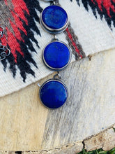 Load image into Gallery viewer, Navajo Sterling Silver &amp; Lapis Lariat Necklace
