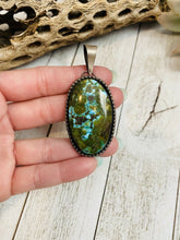 Load image into Gallery viewer, Navajo Sterling Silver &amp; Sonoran Mountain Turquoise Pendant