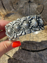 Load image into Gallery viewer, Darryl Becenti Navajo Southwest Sterling Silver Cuff Bracelet