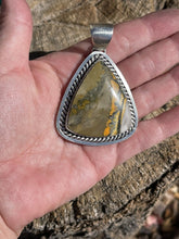 Load image into Gallery viewer, Navajo Bumble Bee Jasper &amp; Sterling Silver Pendant Signed