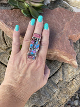 Load image into Gallery viewer, Navajo Pink Dream Mohave &amp; Sterling Silver Ring Size 6