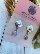 Load image into Gallery viewer, Navajo Sterling Silver &amp; Rhodochrosite Stone Dangle Earrings