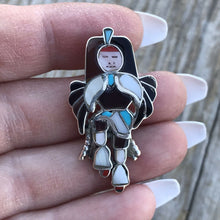 Load image into Gallery viewer, Vintage Sterling Silver &amp; Multi Stone Kachina Dancer Pendant/ Pin