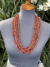 Load image into Gallery viewer, Vintage Old Pawn Navajo Natural Coral Beaded Turquoise &amp; Heishi Necklace