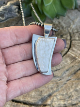 Load image into Gallery viewer, Navajo White Buffalo &amp; Sterling Silver Southwest Pendant