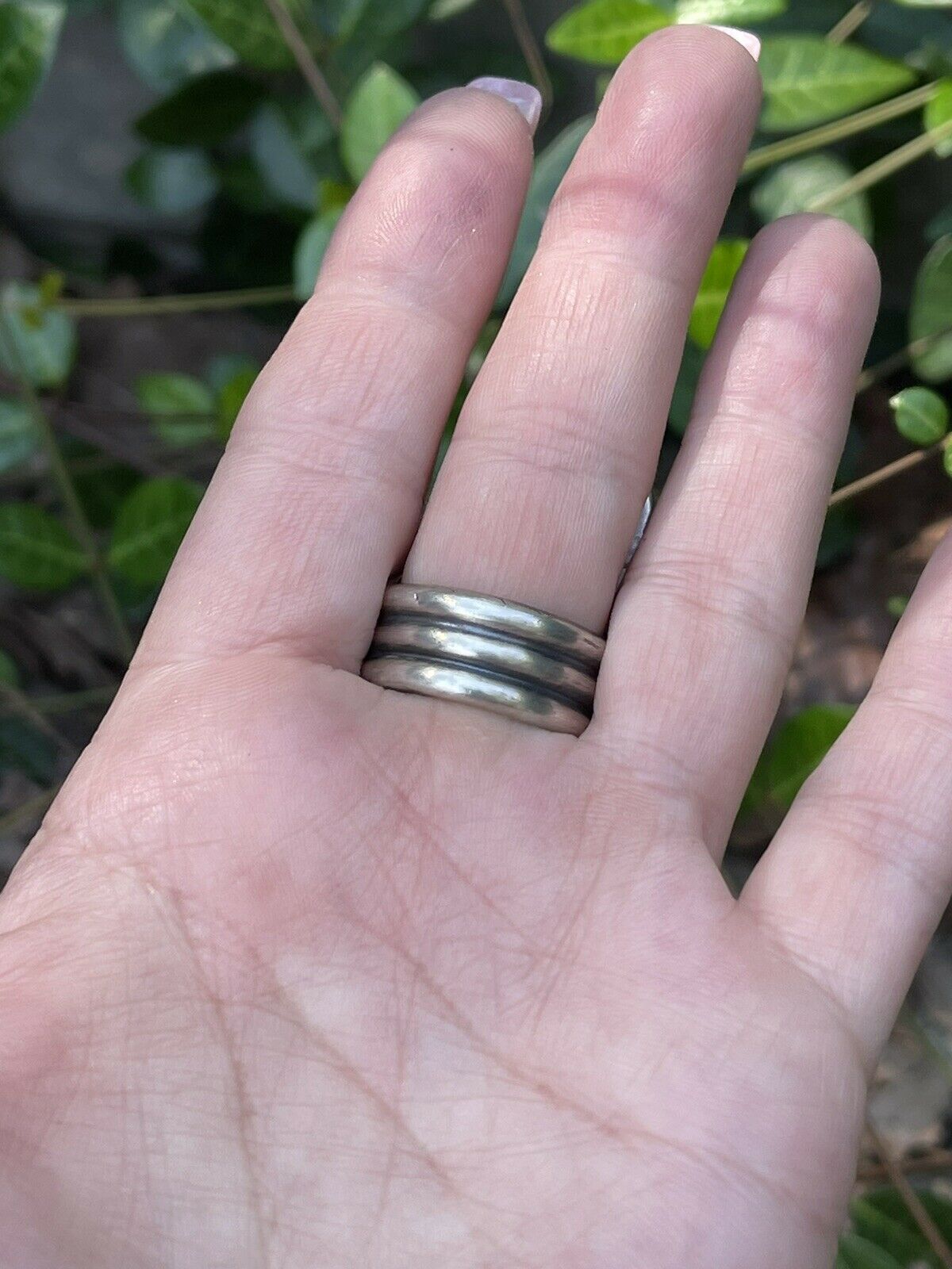 Navajo Purple Charoite & Sterling Silver Swirl Statement Ring Size 7