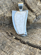 Load image into Gallery viewer, Navajo White Buffalo &amp; Sterling Silver Southwest Pendant