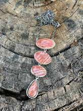 Load image into Gallery viewer, Navajo Orange Spiny Sterling Silver Lariat Necklace