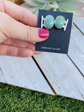 Load image into Gallery viewer, Navajo Sterling Silver And Royston Turquoise Stud Earrings Signed