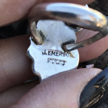 Load image into Gallery viewer, Navajo Turquoise  Sterling Silver Ring By J. Emerson Size 4.5.
