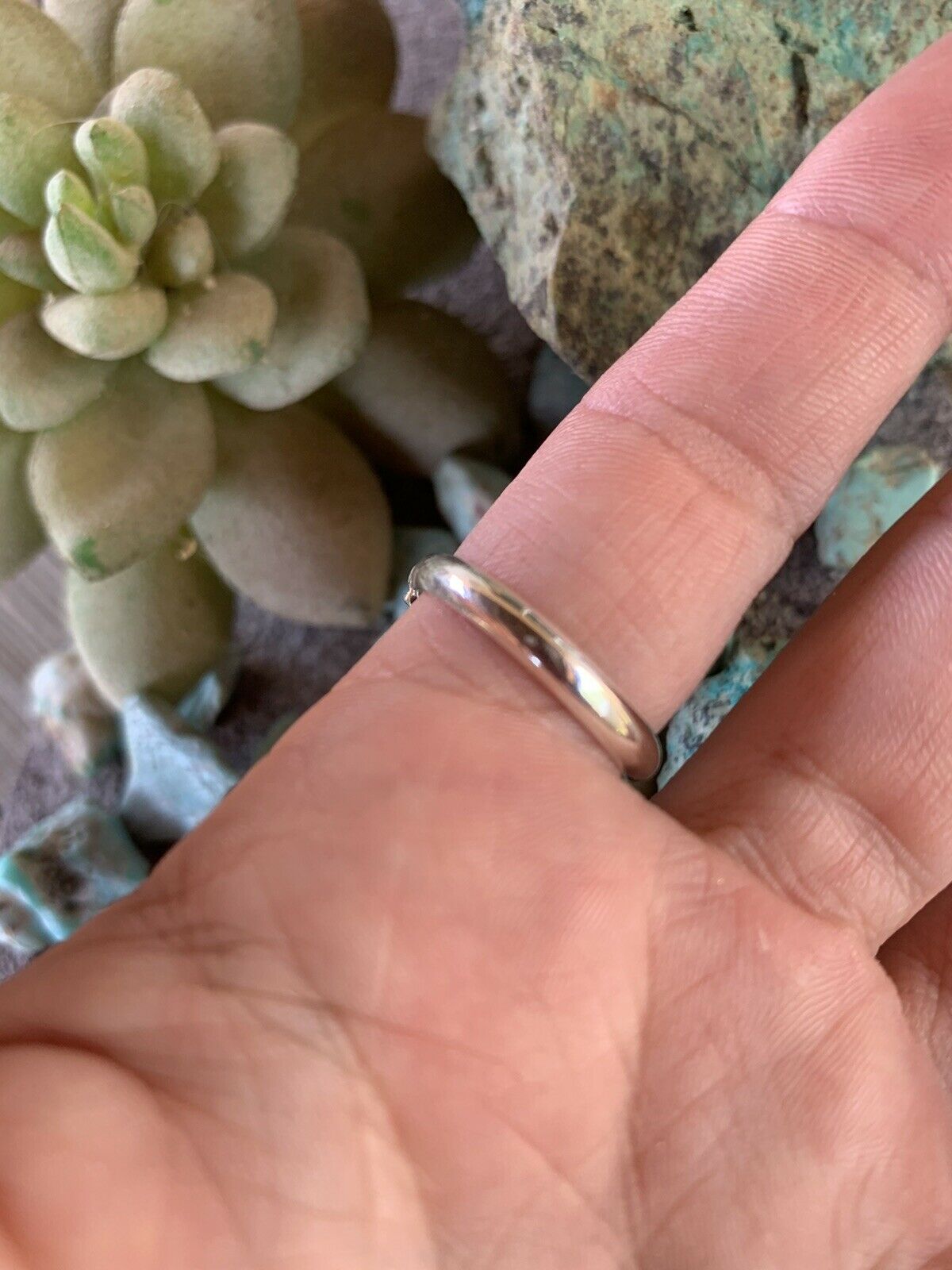 Navajo Lapis Sterling Silver Adjustable Flower Ring